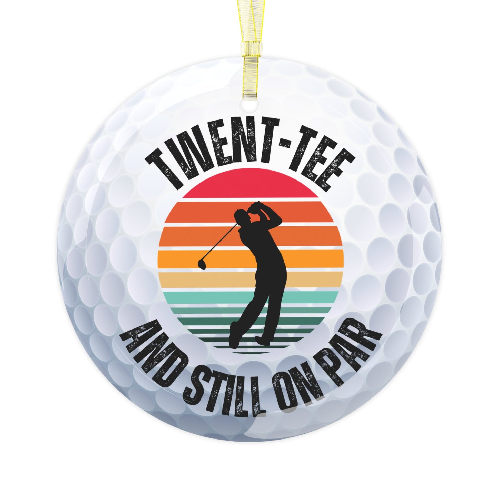 Golf Ball Christmas Ornament, Glass Xmas Ornament for Golfer, Perfect Gift for Husband or Dad, Gift for Golfer, Xmas Gift for 20 Year Old