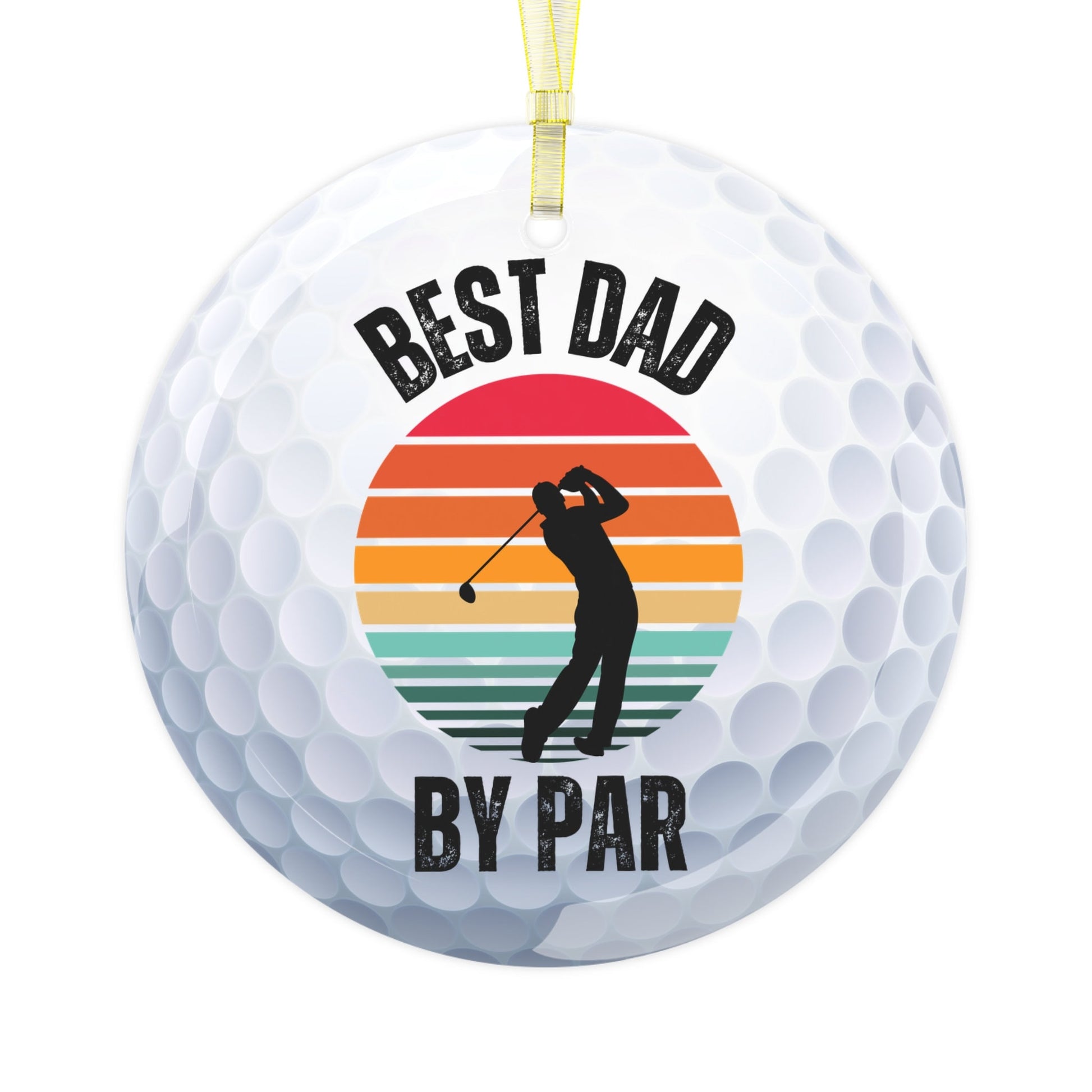 Golf Ball Christmas Ornament, Glass Xmas Ornament for Golfer, Perfect Gift for Husband or Dad, Gift for Golfer, Xmas Gift for Dad or Father