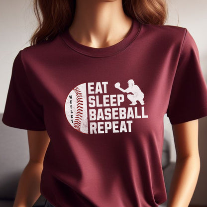 Men's Custom Baseball T-shirt, Personalized Baseball Shirt, TShirt for Baseball Lover, Customized Gift for Men, Gift for Dad, Gift for Son