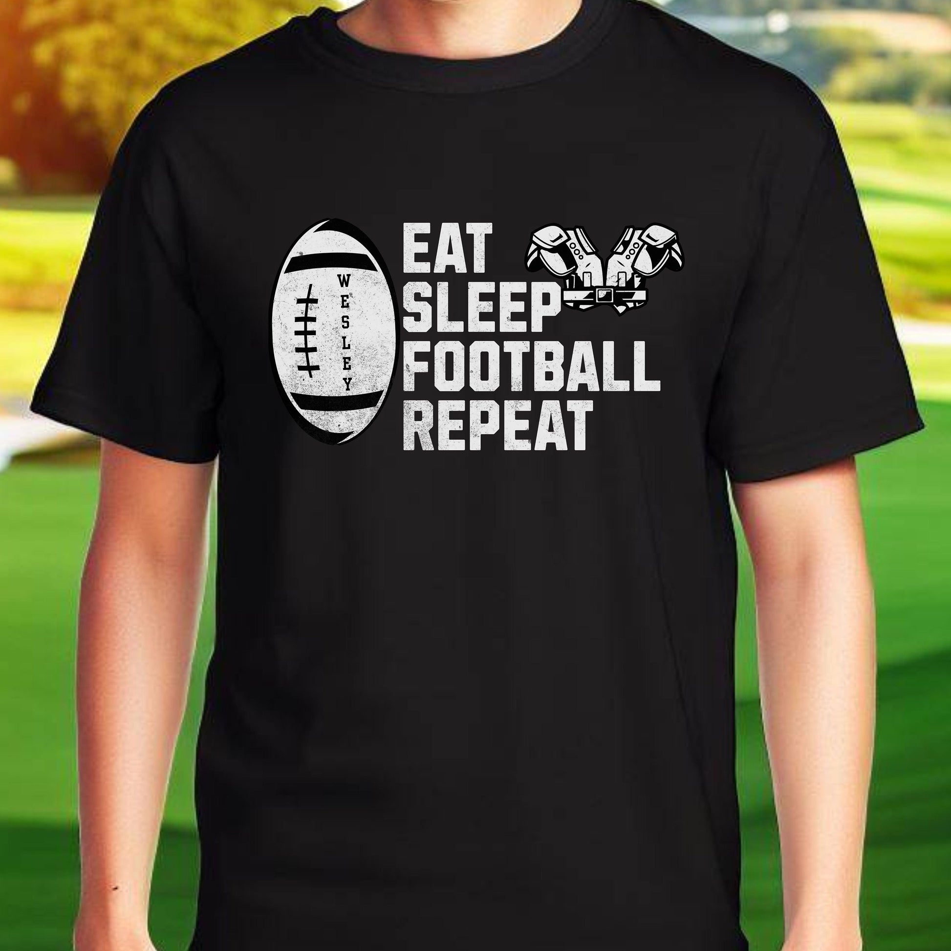 Men's Custom Football T-shirt, Personalized Football Shirt, TShirt for Football Lover, Customized Gift for Men, Gift for Dad, Gift for Son