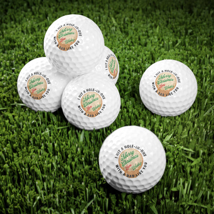 Custom Holiday Golf Balls for Dad, Personalized Golf Christmas Gift for Dad, Golf Gifts for Men, Christmas Gift for Dad, Golf Gift for Dad
