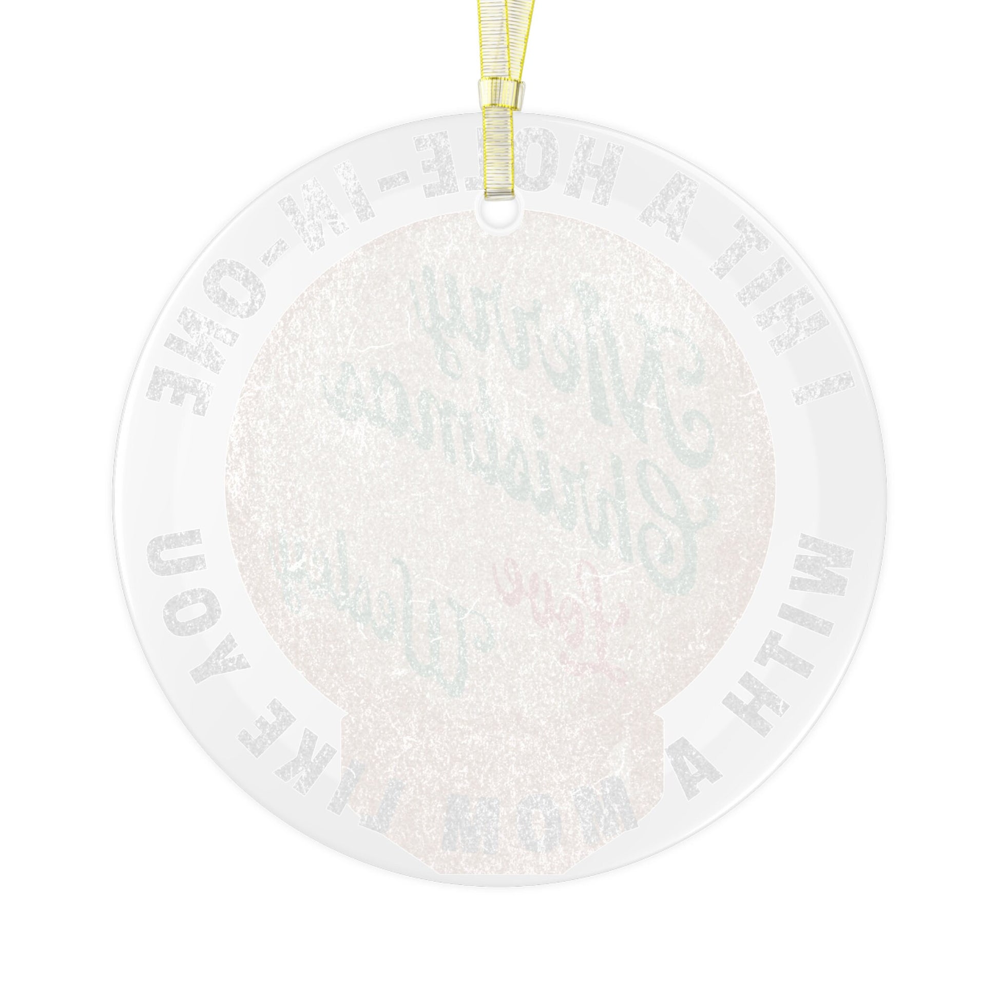 Custom Glass Golf Christmas Ornament, Personalized Merry Christmas Mom Ornament, Customized Golf Ornament for Mom, Christmas Gift for Mom