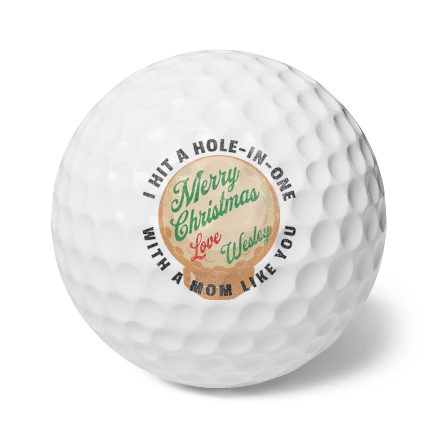 Custom Holiday Golf Balls for Mom, Personalized Christmas Gift for Mom, Golf Gifts for Women, Christmas Gift for Mom, Golf Gift for Mom