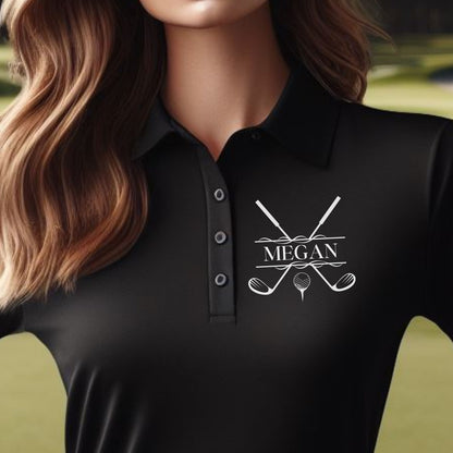 Women's Custom Golf Polo, Customized Embroidered Polo Shirt, Sport Shirt for Golf, Personalized Gift for Wife, Gift for Mom, Golf Lover Gift