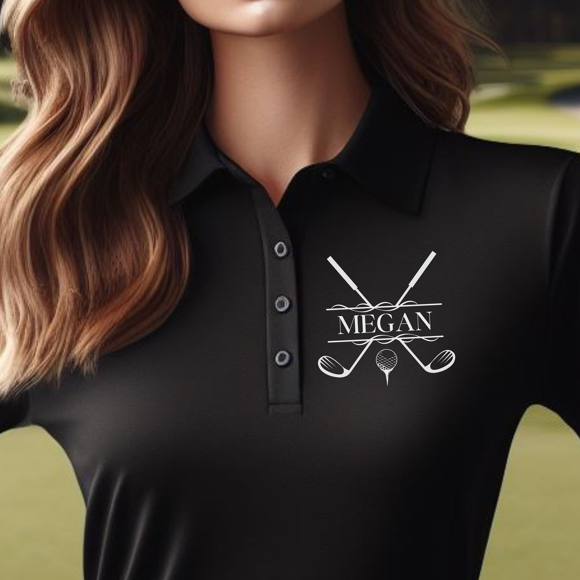 Women's Custom Golf Polo, Customized Embroidered Polo Shirt, Sport Shirt for Golf, Personalized Gift for Wife, Gift for Mom, Golf Lover Gift