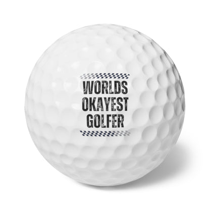Funny Golf Balls, World's Okayest Golfer, Golf Gifts for Him, Men's Golf Gifts, Perfect Gift for Husband, Gift for Dad, Gift for Boyfriend