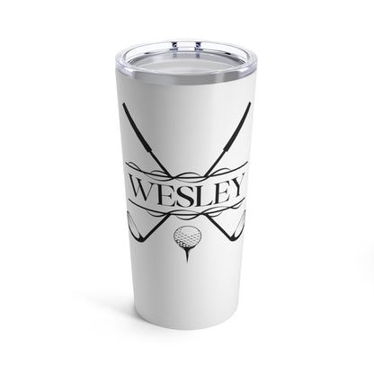 Custom Monogram Golf Tumbler, 20 oz Coffee Tumbler, Personalized Golf Water Bottle, Gift for Golf Lover, Gift for Husband, Gift for Dad