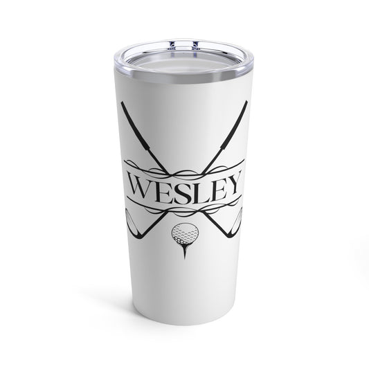 Custom Monogram Golf Tumbler, 20 oz Coffee Tumbler, Personalized Golf Water Bottle, Gift for Golf Lover, Gift for Husband, Gift for Dad