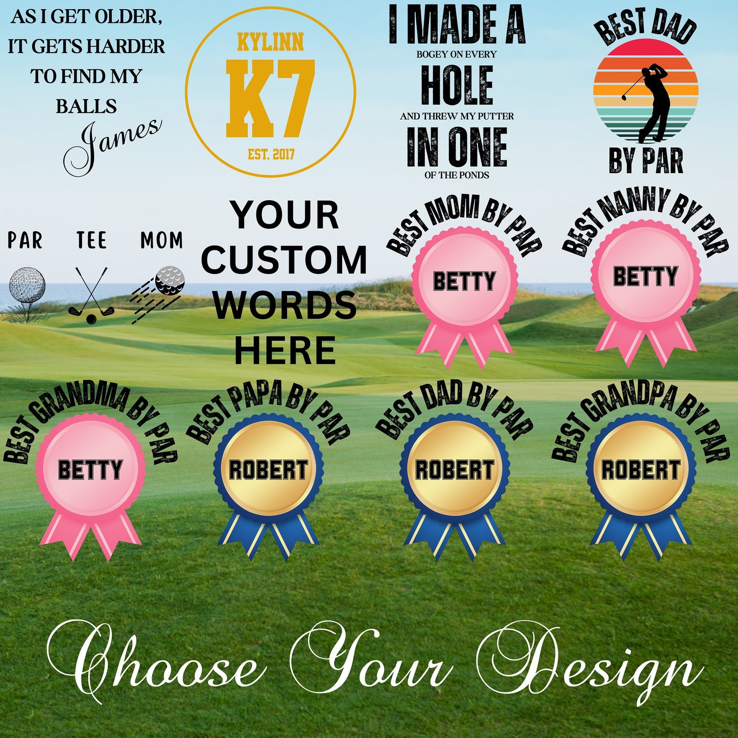 Best Dad by Par Golf Tumbler, 20 oz Coffee Tumbler, Funny Golf Water Bottle, Gift for Golf Lover, Gift for Husband, Gift for Dad, Father
