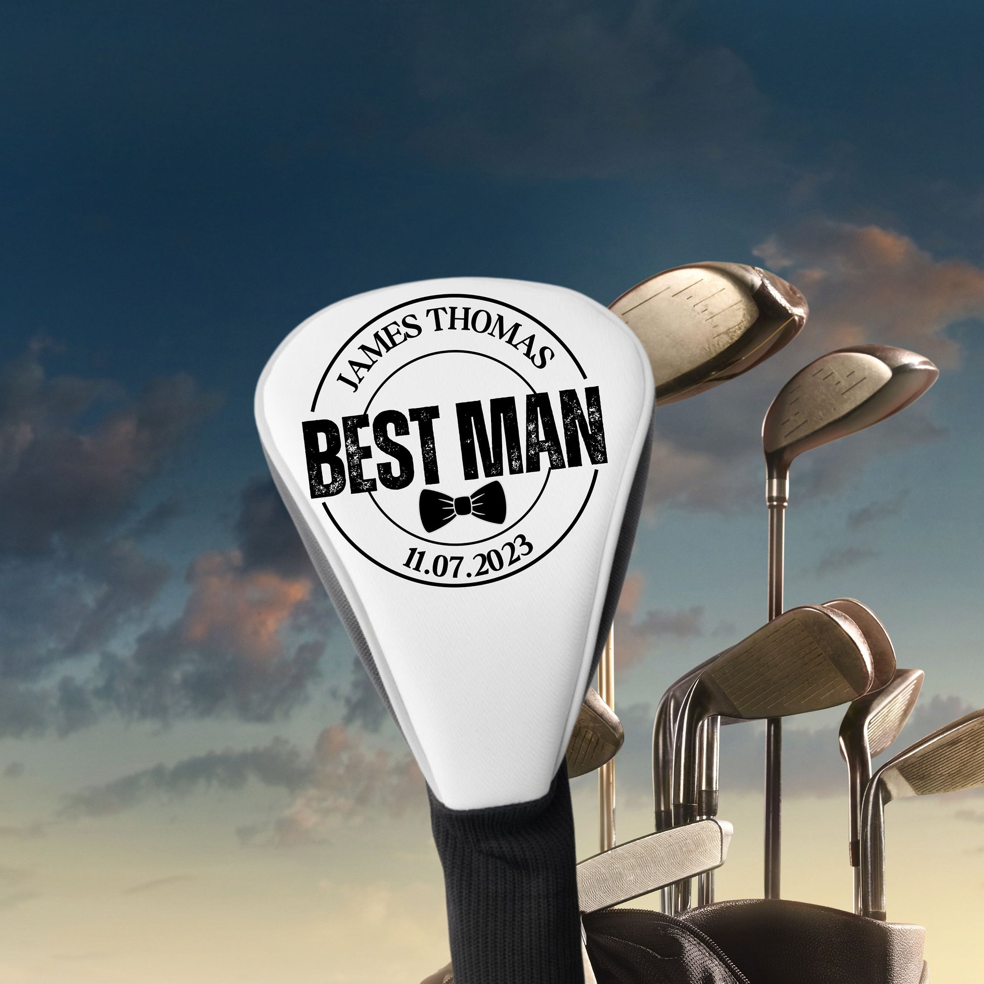 Custom Golf Club Cover, Personalized Club Cover, Customized Golf Club Head Cover, Groomsman Gift, Wedding Gift, Gift for Groom, Husband Gift