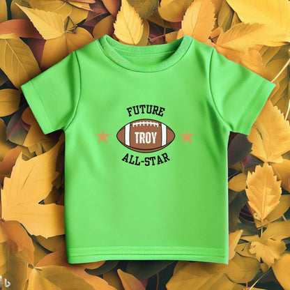 Custom Toddler Football Shirt, Cute Personalized Football T-Shirt, Daddy's Little Quarterback Tshirt, Kids Football Tee, Football Lover Gift