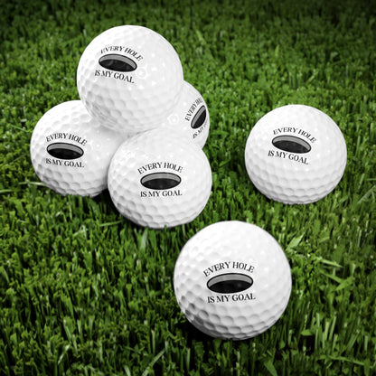 Funny Golf Ball, Every Hole My Goal Golf Ball, Set of Six, Gift for Golfer, Perfect Christmas Gift for Husband, Great Gift for Boyfriend