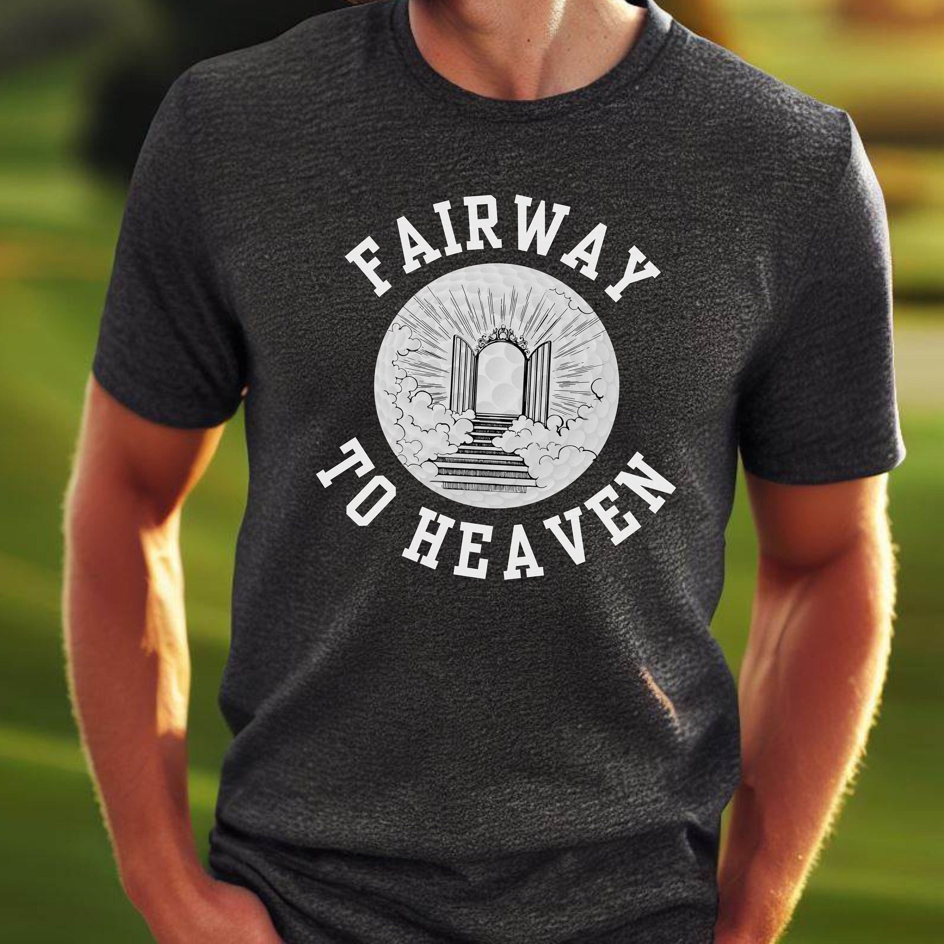Funny Golf Shirt Gift, Tshirt for Golfer, Great Gift for Golf Lover, Xmas T-Shirt Gift for Husband, Fairway To Heaven, Christmas Golf Gift
