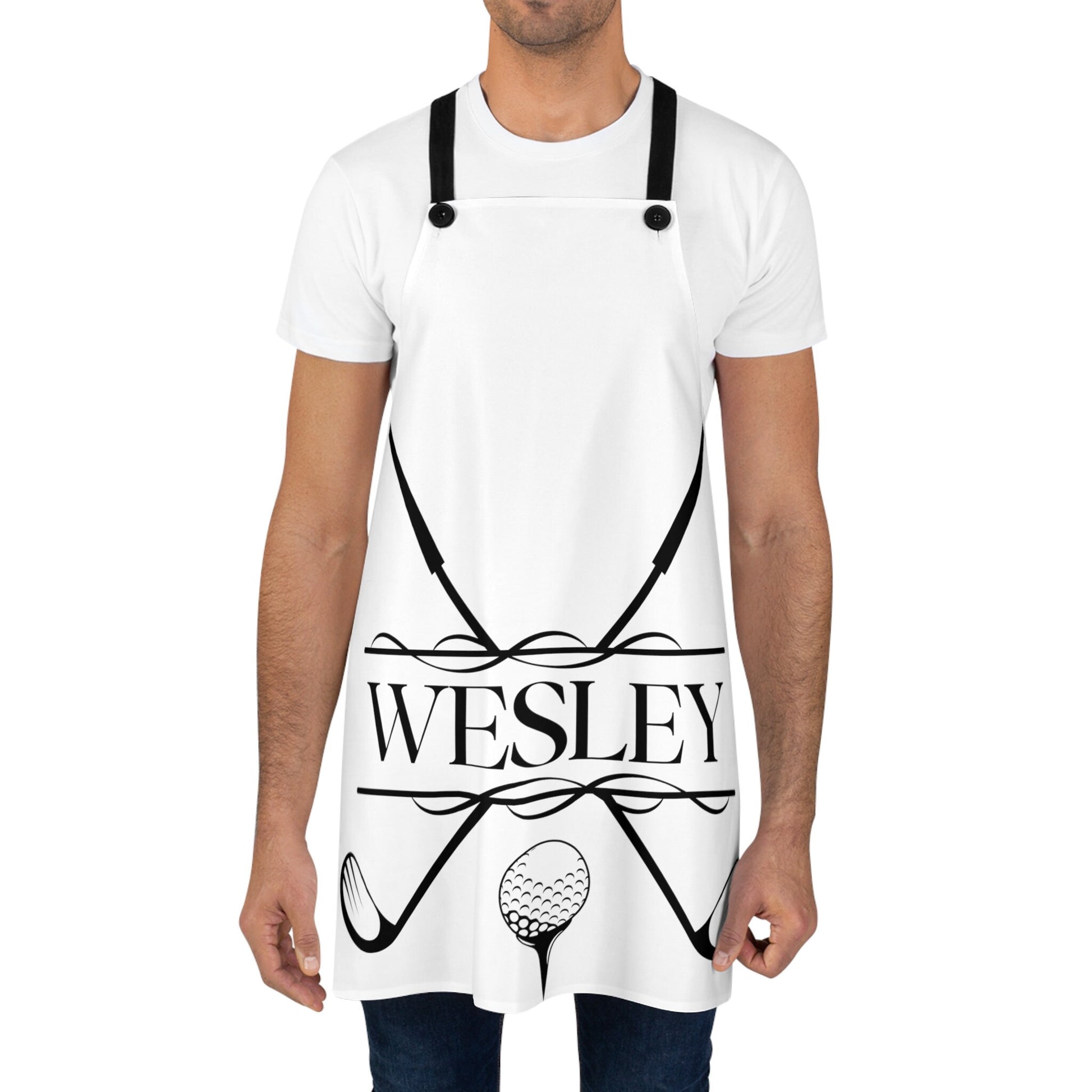 Mens Custom Grill Apron, Personalized Sports Apron for Men, Customized Golf Apron, Monogrammed Apron, Gift for Husband, Dad, Golf Lover Gift