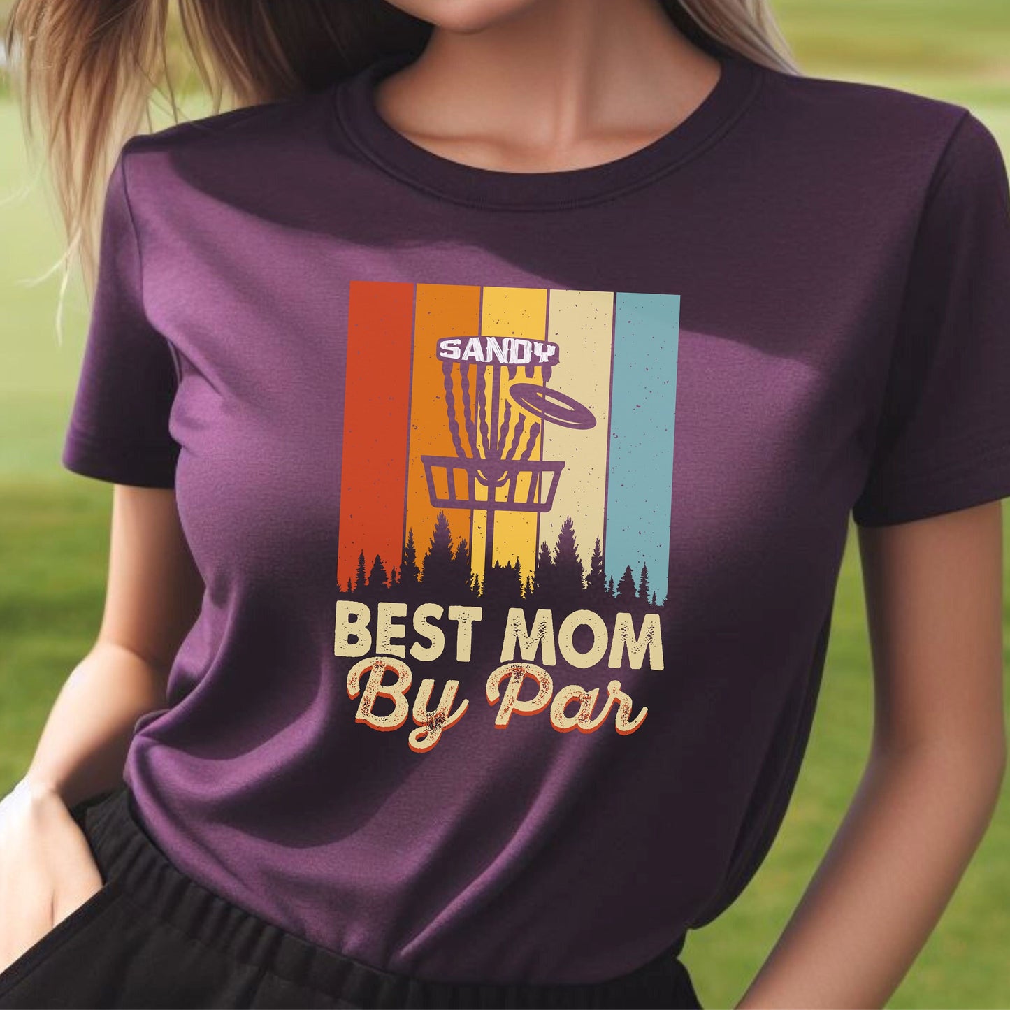 Custom Best Mom By Par Shirt, Personalized Disc Golf Tshirt, Funny Disc Golfing T-Shirt, Gift for Golfer, Gift for Mom, Golf Gift for Women