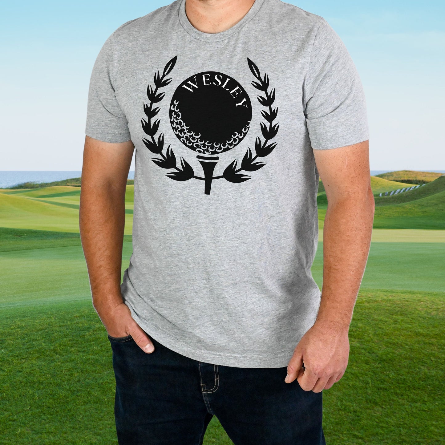 Custom Monogrammed Golf Shirt, Personalized T-Shirt for Golfer, Customized Tee for Husband, Great Gift for Dad, Father, Gift for Grandfather