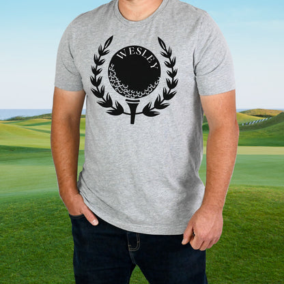 Custom Monogrammed Golf Shirt, Personalized T-Shirt for Golfer, Customized Tee for Husband, Great Gift for Dad, Father, Gift for Grandfather