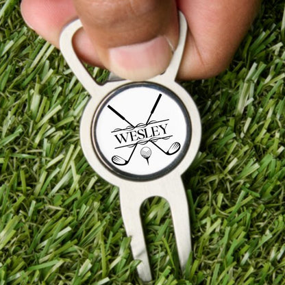 Custom Divot Tool with Ball Marker and Bottle Opener, Personalized Gift for Golfer, Golf Ball Marker with Divot Tool, Golf Christmas Gift