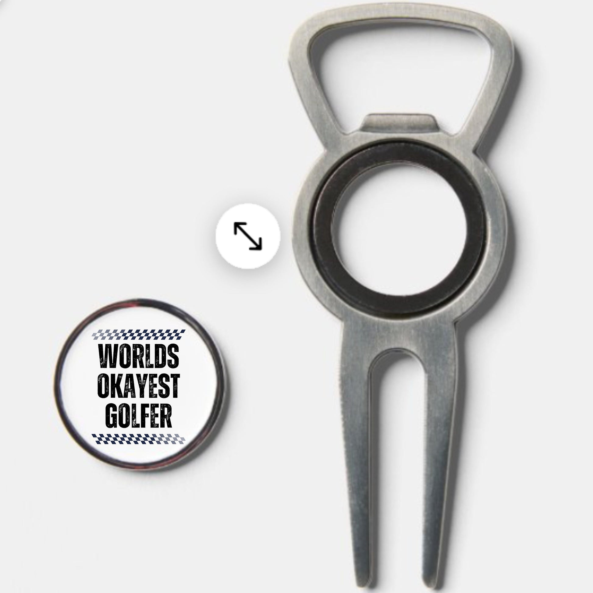 Custom Divot Tool with Ball Marker and Bottle Opener, Personalized Gift for Golfer, Golf Ball Marker with Divot Tool, Golf Christmas Gift