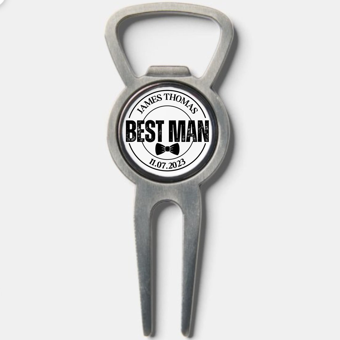Custom Divot Tool with Ball Marker and Bottle Opener, Personalized Gift for Golfer, Golf Ball Marker with Divot Tool, Golf Christmas Gift