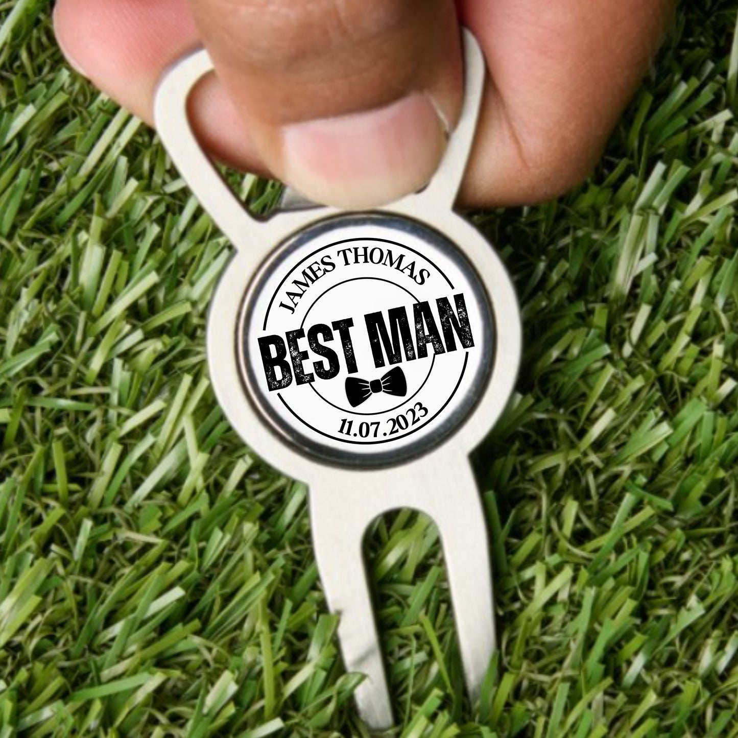 Custom Divot Tool with Ball Marker and Bottle Opener, Personalized Gift for Golfer, Golf Ball Marker with Divot Tool, Golf Christmas Gift