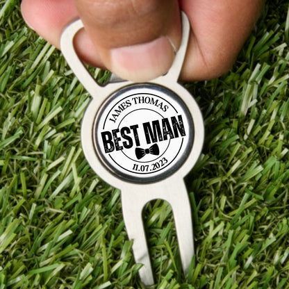 Custom Divot Tool with Ball Marker and Bottle Opener, Personalized Gift for Golfer, Golf Ball Marker with Divot Tool, Golf Christmas Gift