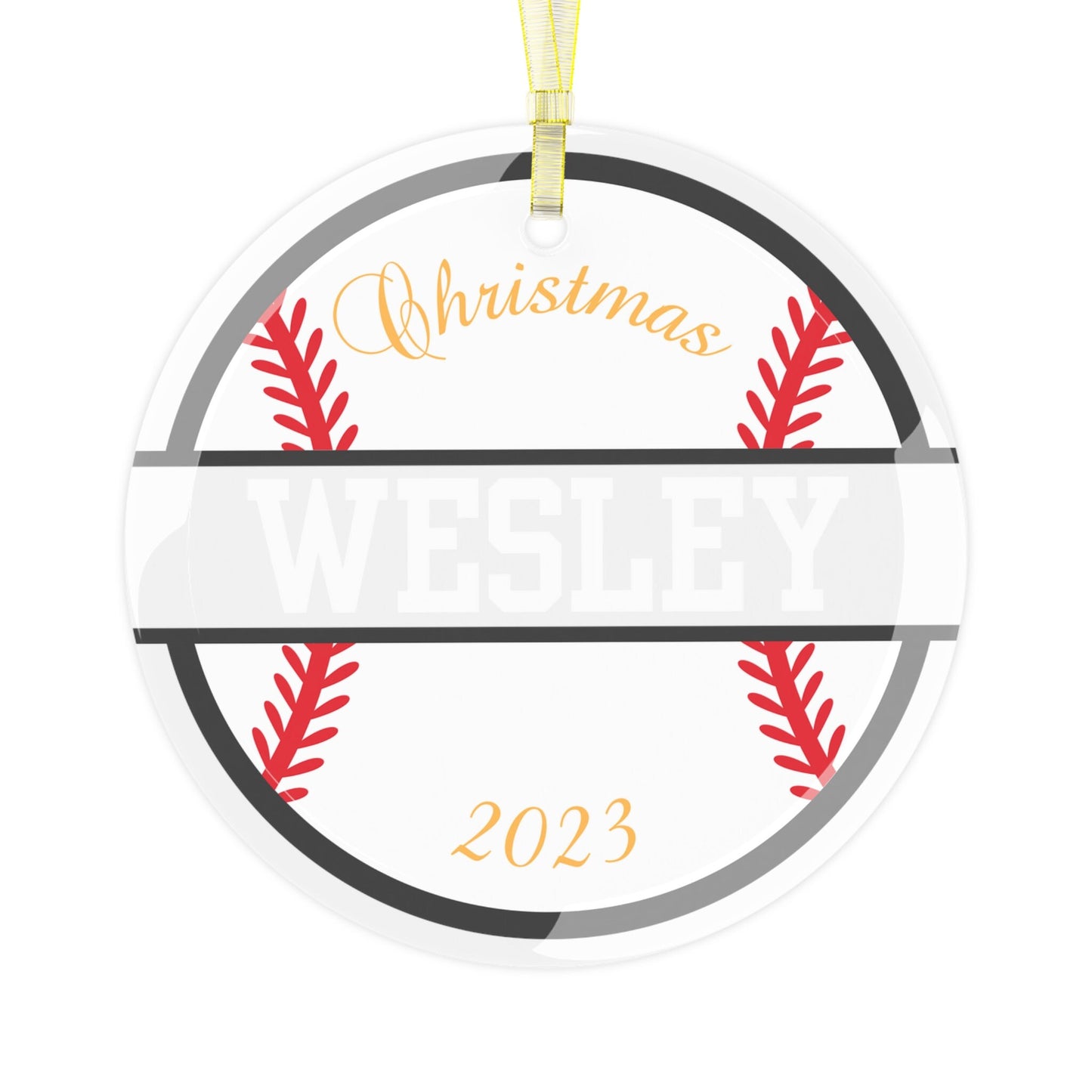 Custom Baseball Christmas Ornament, Personalized Xmas Ornament for Baseball Lover, Gift for Son, Gift for Grandson, Gift for Dad, Father