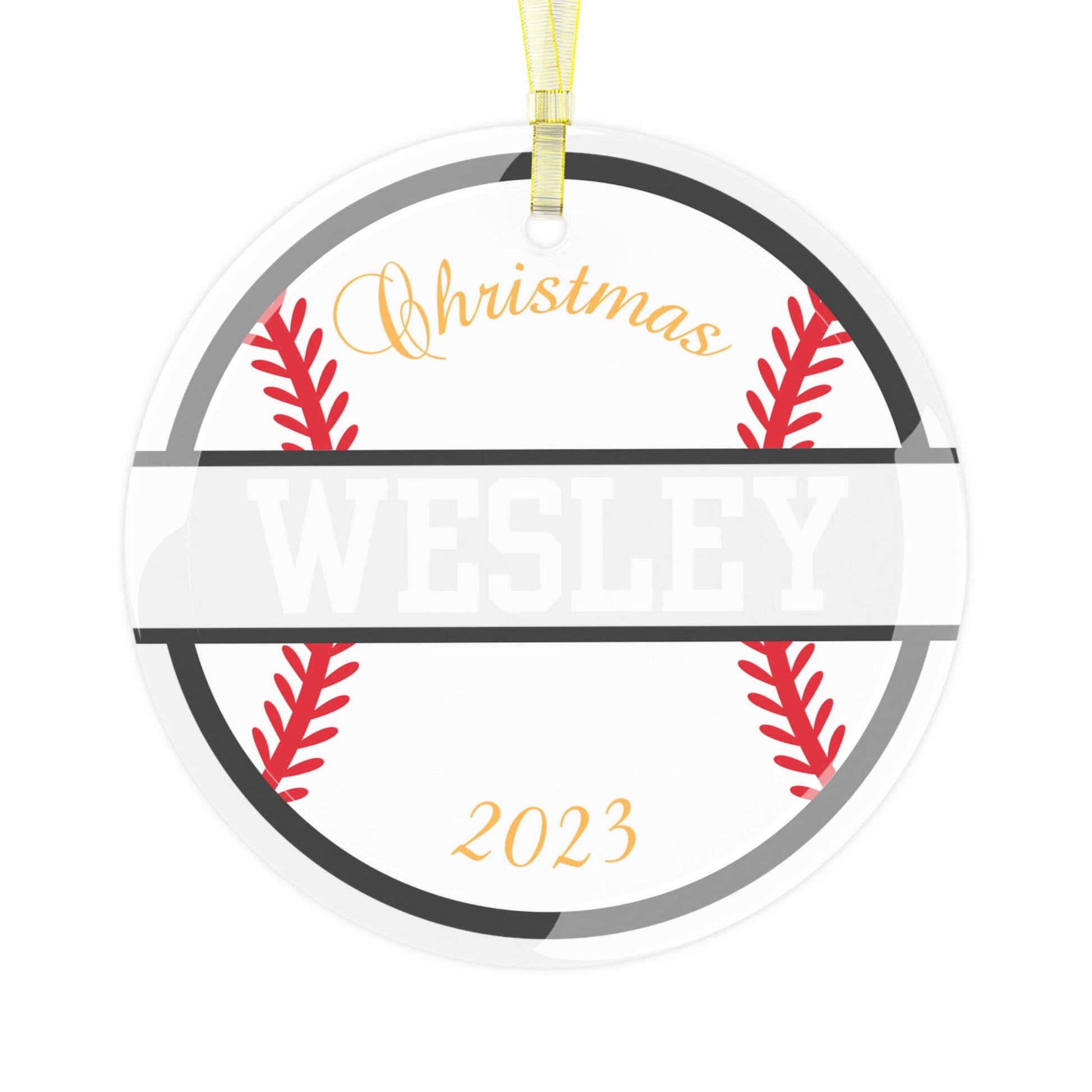 Custom Baseball Christmas Ornament, Personalized Xmas Ornament for Baseball Lover, Gift for Son, Gift for Grandson, Gift for Dad, Father