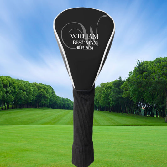Custom Golf Club Cover, Personalized Club Cover, Customized Golf Club Head Cover, Groomsman Gift, Wedding Gift, Gift for Groom, Husband Gift