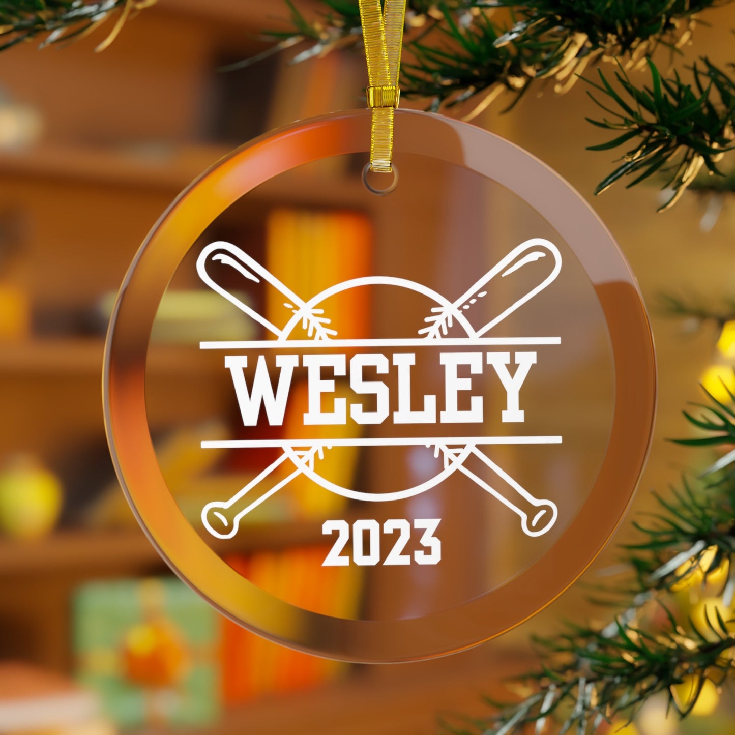 Custom Baseball Christmas Ornament, Personalized Xmas Ornament for Baseball Lover, Gift for Son, Gift for Grandson, Gift for Dad, Father