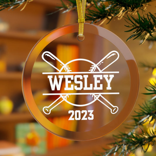 Custom Baseball Christmas Ornament, Personalized Xmas Ornament for Baseball Lover, Gift for Son, Gift for Grandson, Gift for Dad, Father