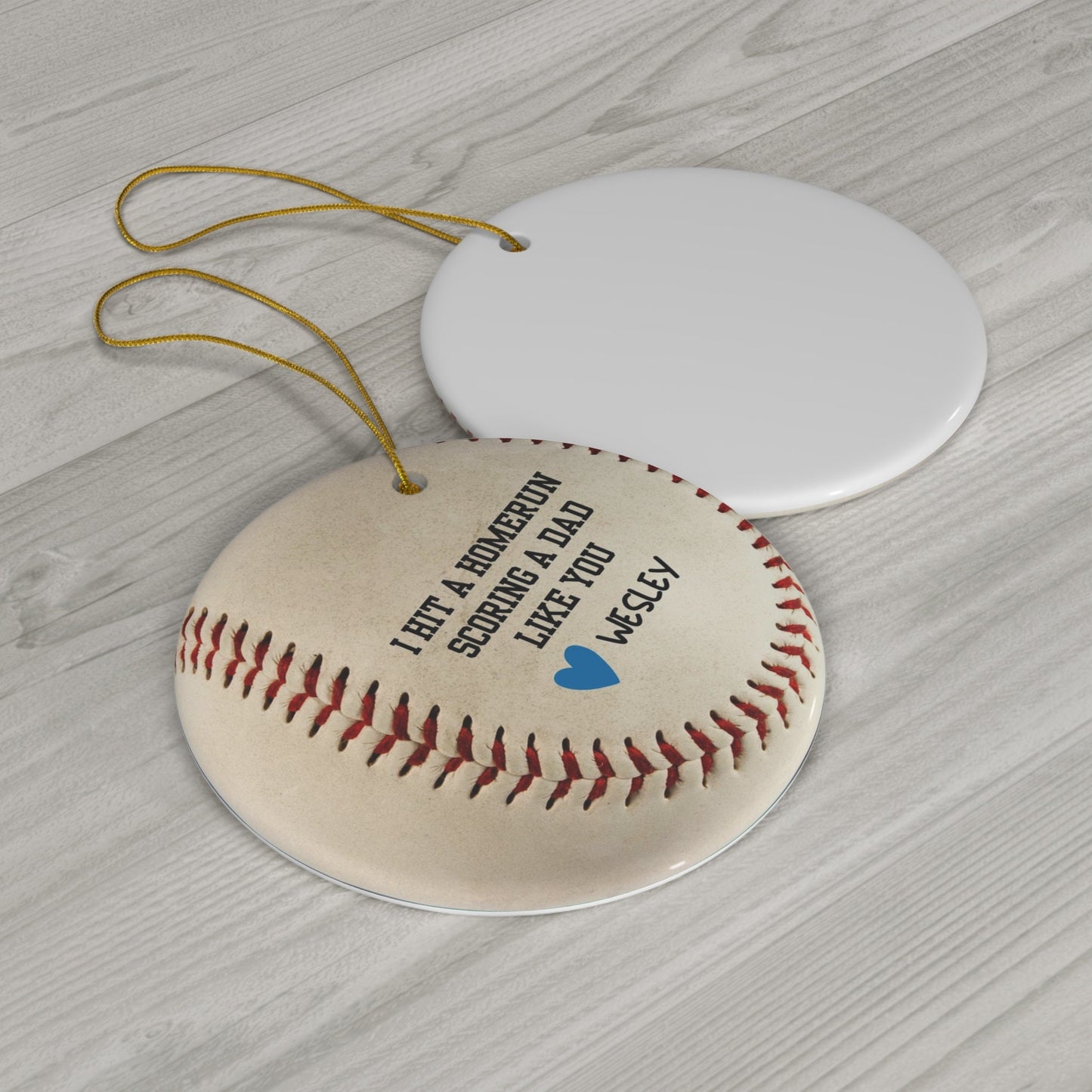 Custom Baseball Christmas Ornament, Personalized Xmas Ornament for Baseball Lover, Gift for Son, Gift for Grandson, Gift for Dad, Father