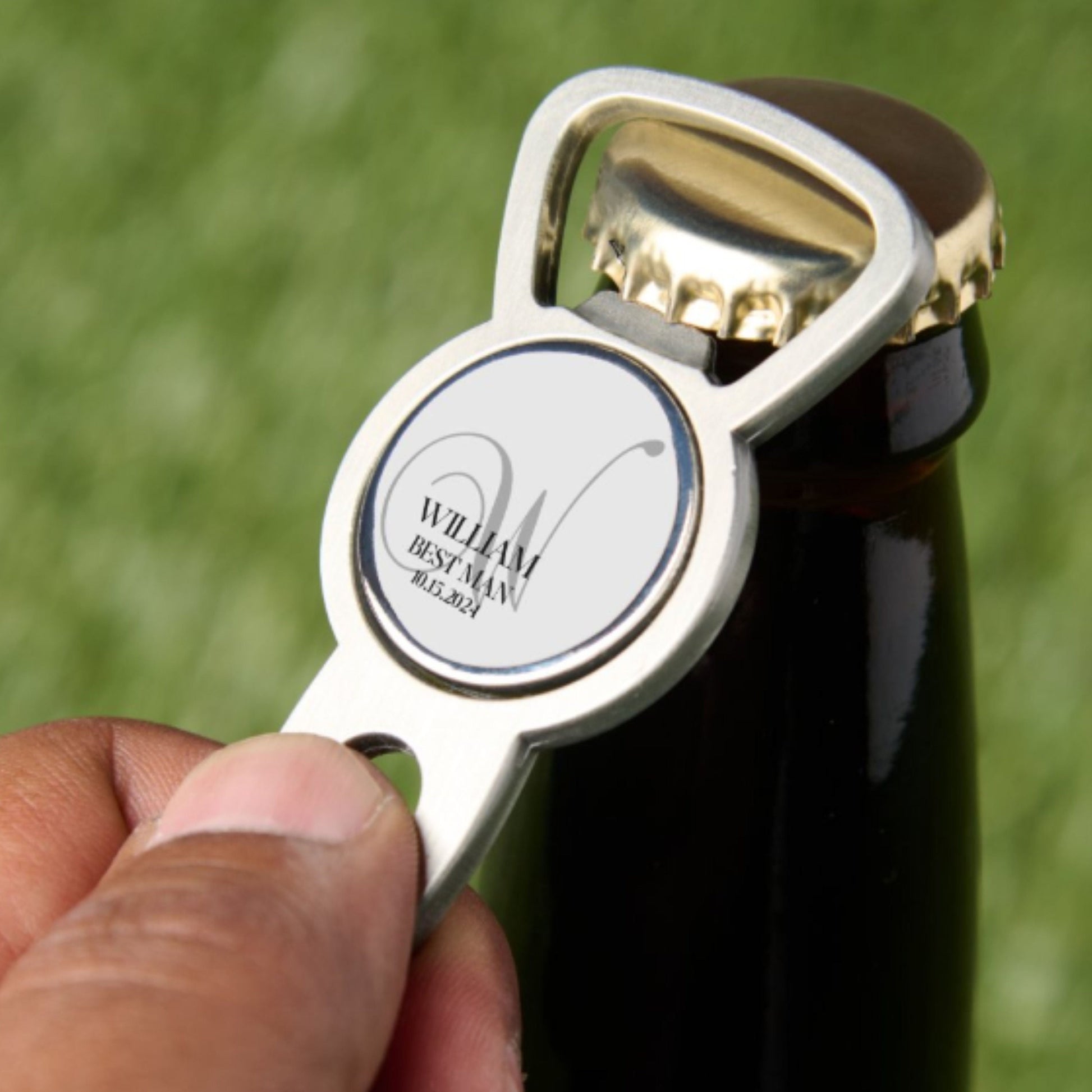 Custom Divot Tool with Ball Marker and Bottle Opener, Personalized Gift for Groomsman, Golf Ball Marker with Divot Tool, Golf Christmas Gift