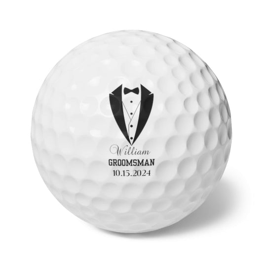 Custom Groomsman Golf Balls, Set of 3, Personalized Golf Ball, Gift for Best Man, Groomsman Proposal Gift, Gift for Groom, Bachelor Party