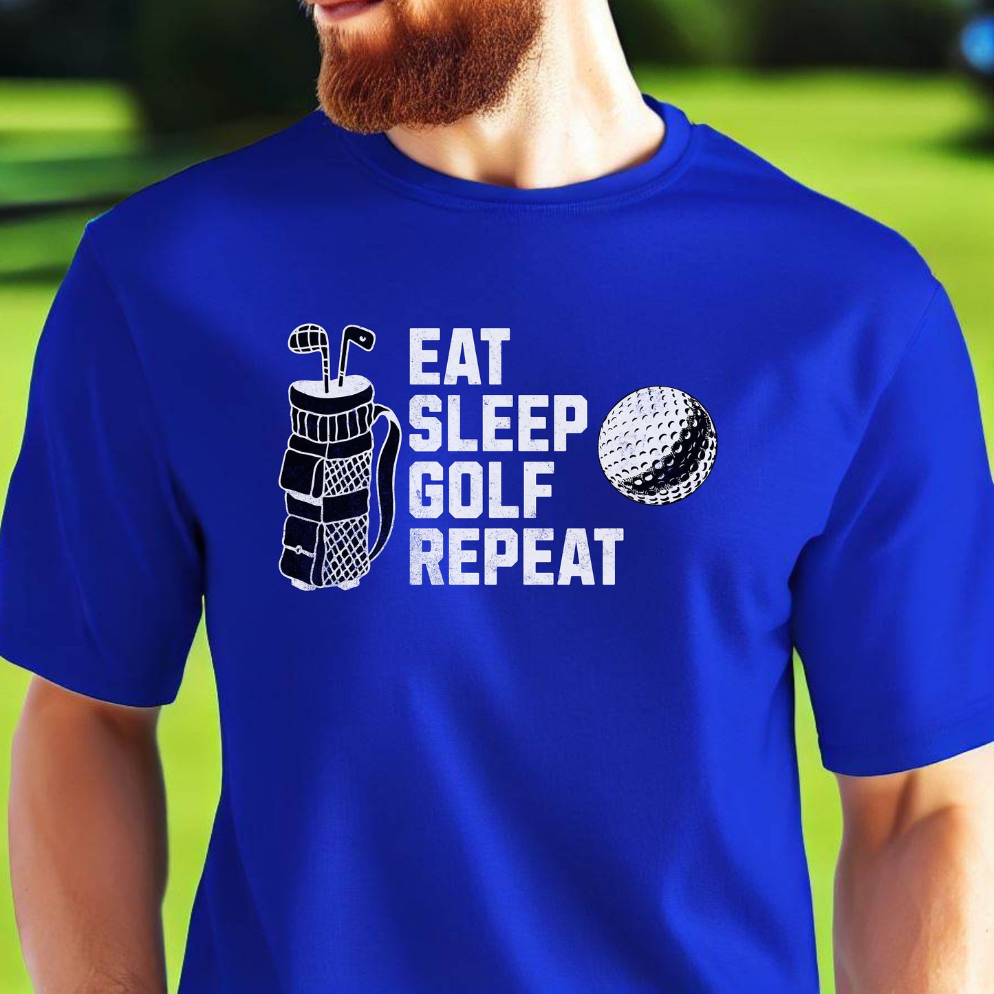 Men's Golf T-shirt, Eat Sleep Golf Repeat, Shirt for Golf Lover, Tshirt Gift for Men, Great Gift for Dad, Father, Gift for Son, Golf Tee