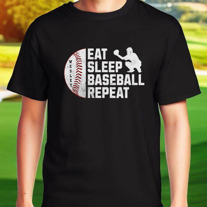 Men's Custom Baseball T-shirt, Personalized Baseball Shirt, TShirt for Baseball Lover, Customized Gift for Men, Gift for Dad, Gift for Son