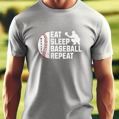 Men's Custom Baseball T-shirt, Personalized Baseball Shirt, TShirt for Baseball Lover, Customized Gift for Men, Gift for Dad, Gift for Son