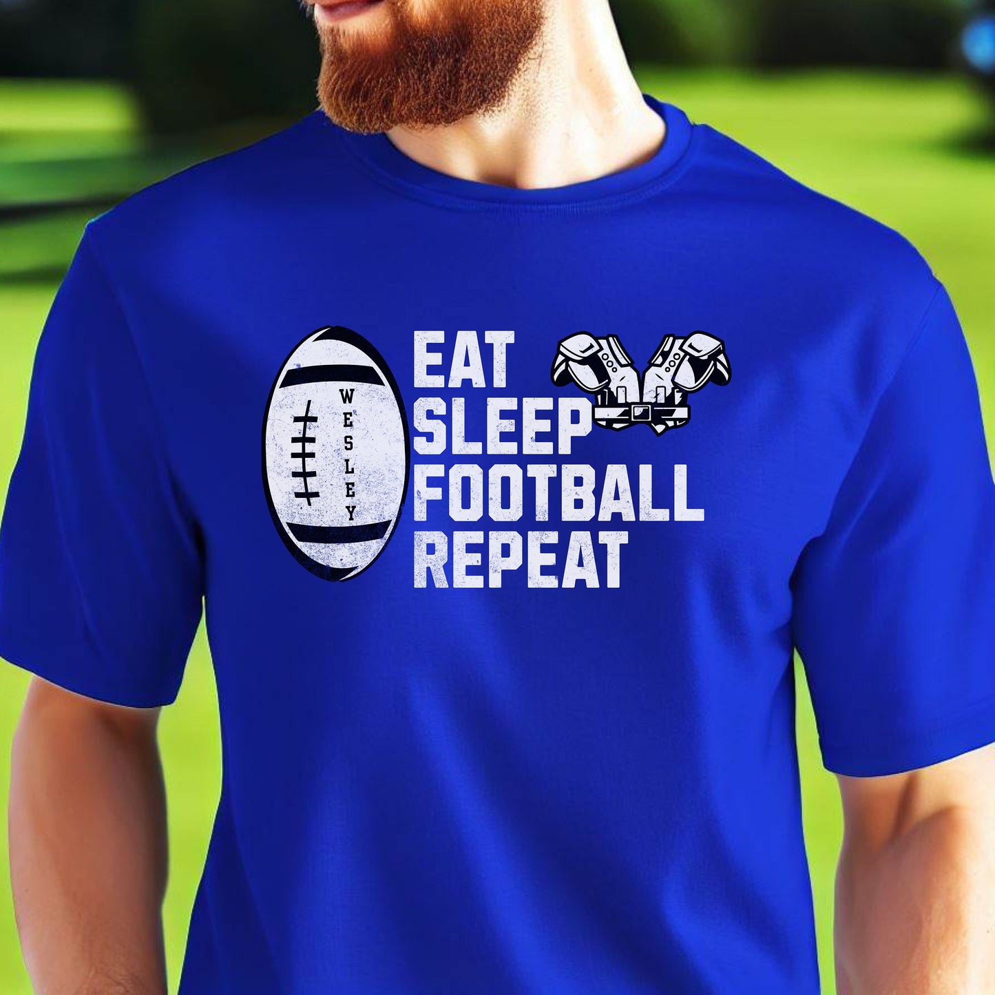 Men's Custom Football T-shirt, Personalized Football Shirt, TShirt for Football Lover, Customized Gift for Men, Gift for Dad, Gift for Son