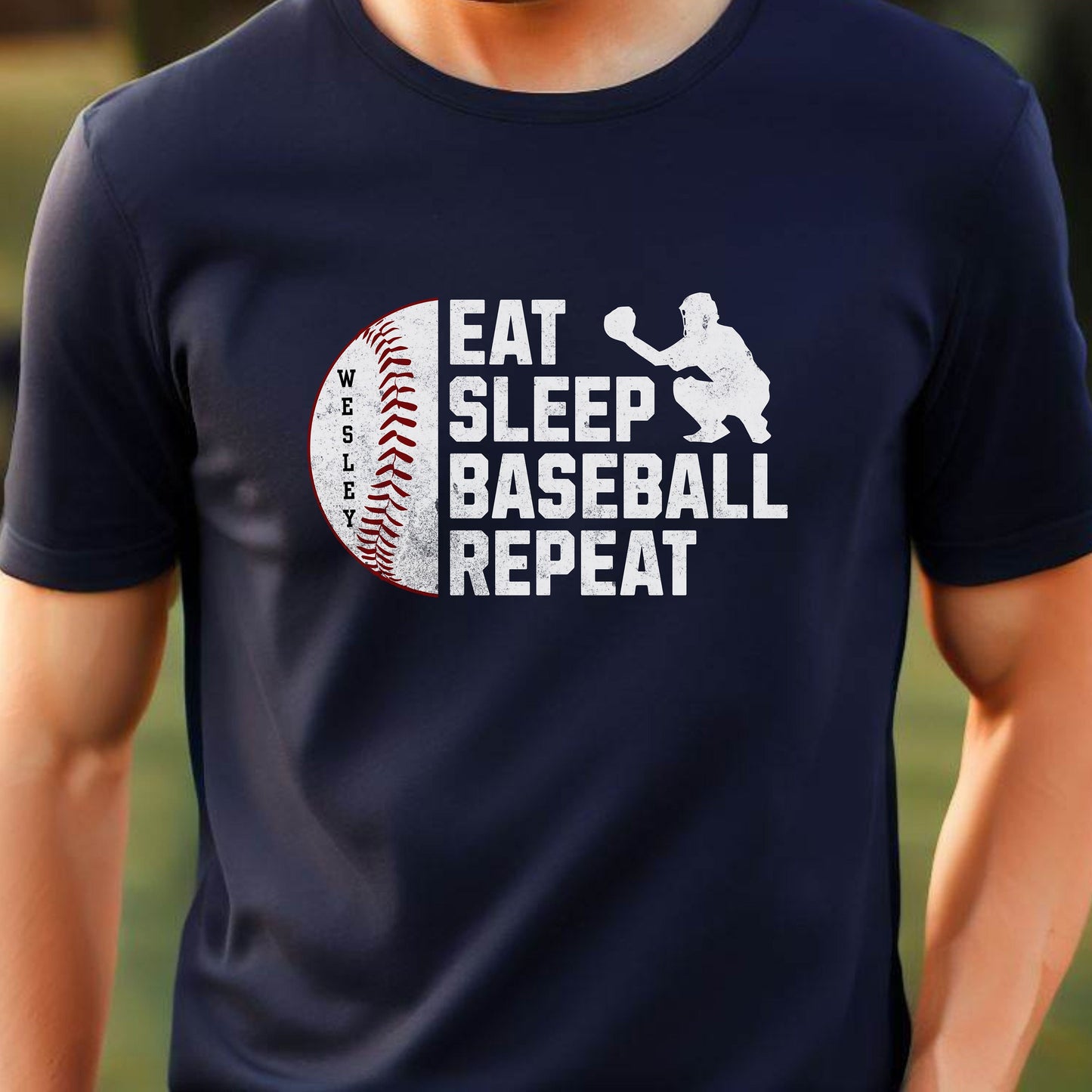Men's Custom Baseball T-shirt, Personalized Baseball Shirt, TShirt for Baseball Lover, Customized Gift for Men, Gift for Dad, Gift for Son