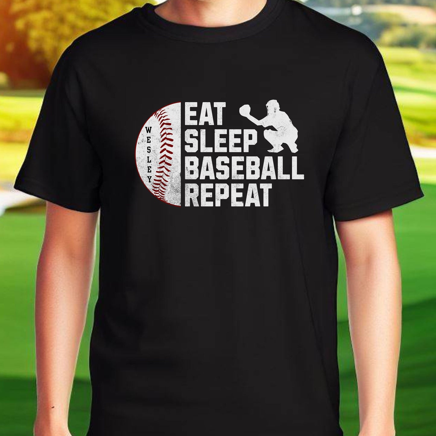 Men's Custom Baseball T-shirt, Personalized Baseball Shirt, TShirt for Baseball Lover, Customized Gift for Men, Gift for Dad, Gift for Son