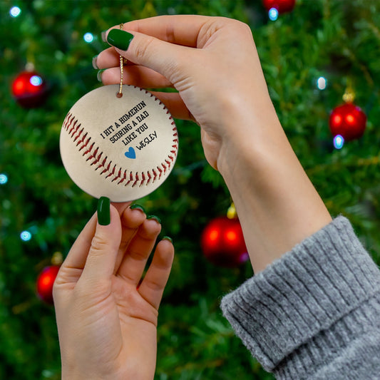 Custom Baseball Christmas Ornament, Personalized Xmas Ornament for Baseball Lover, Gift for Son, Gift for Grandson, Gift for Dad, Father