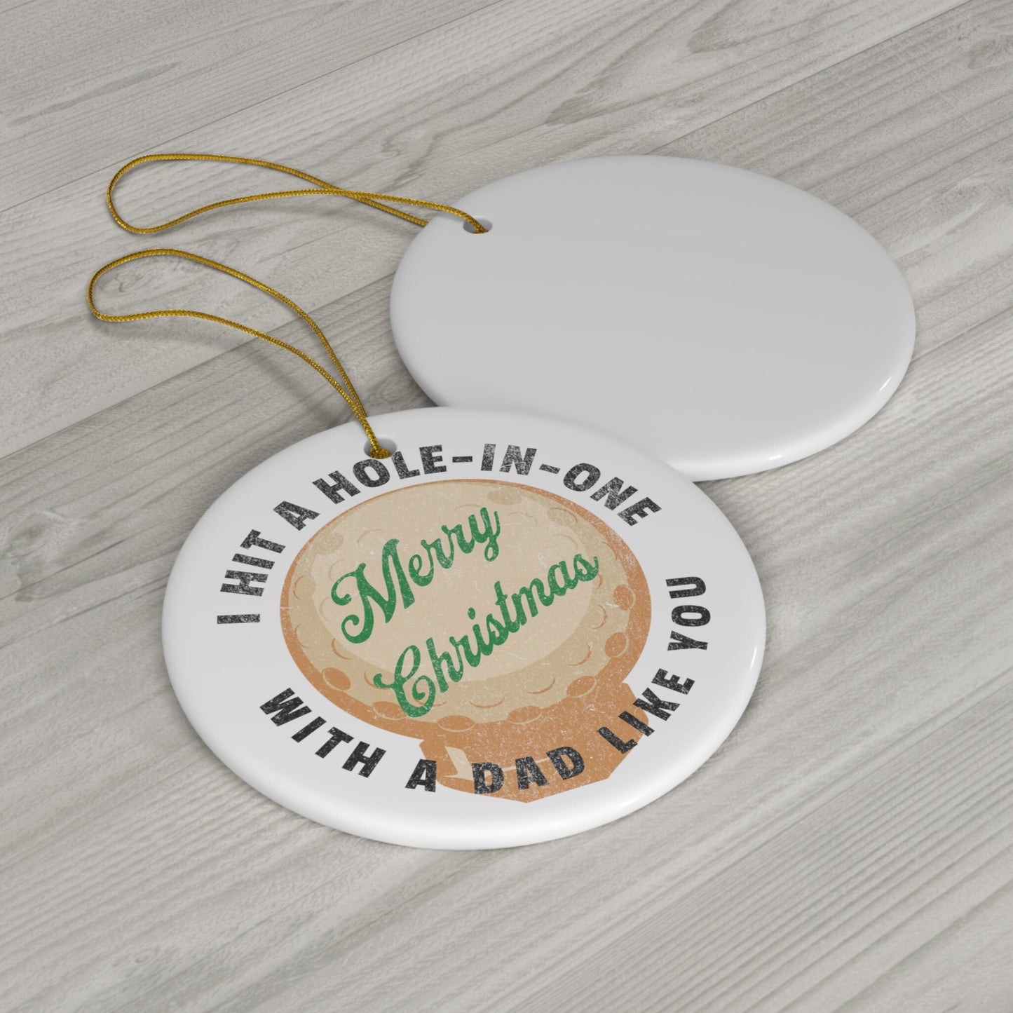Custom Golf Christmas Ornament, Personalized Xmas Ornament for Golf Lover, Gift for Dad, Gift for Father, Gift from Son, Gift from Daughter