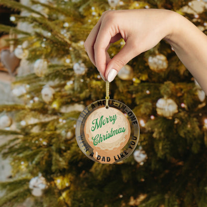 Glass Golf Christmas Ornament, Merry Christmas Golf Ornament, Hole In One Ornament, Christmas Gift for Mom, Xmas Gift for Dad, Golfer Gift