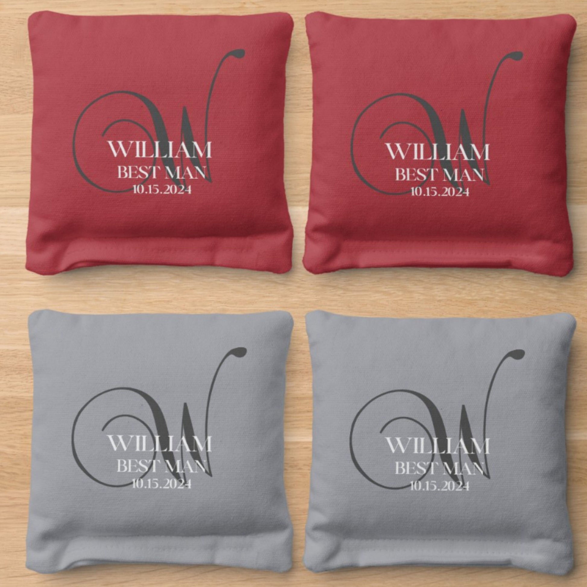 Custom Corn Hole Bags, Personalized Cornhole Bags, Best Man Proposal Gift, Customized Bags for Corn Toss, Gift for Groomsman, Wedding Gift