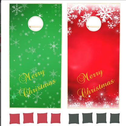 Christmas Corn Hole Board, Xmas Corn Hole Game, Bags Included, Christmas Gift, 8 Bags Included, Corn Toss Game Gift, Corn Hole Lover Gift