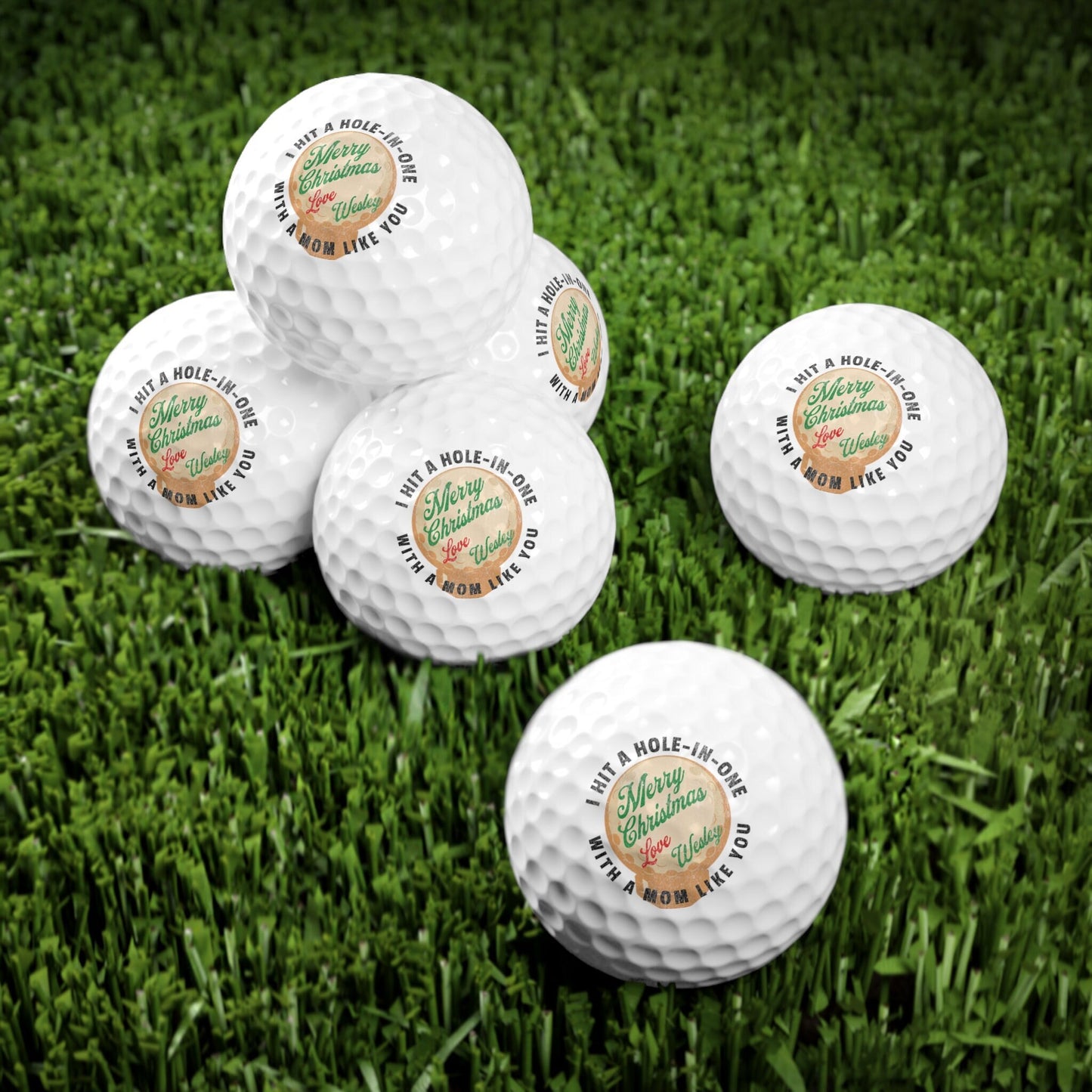 Custom Holiday Golf Balls for Mom, Personalized Christmas Gift for Mom, Golf Gifts for Women, Christmas Gift for Mom, Golf Gift for Mom