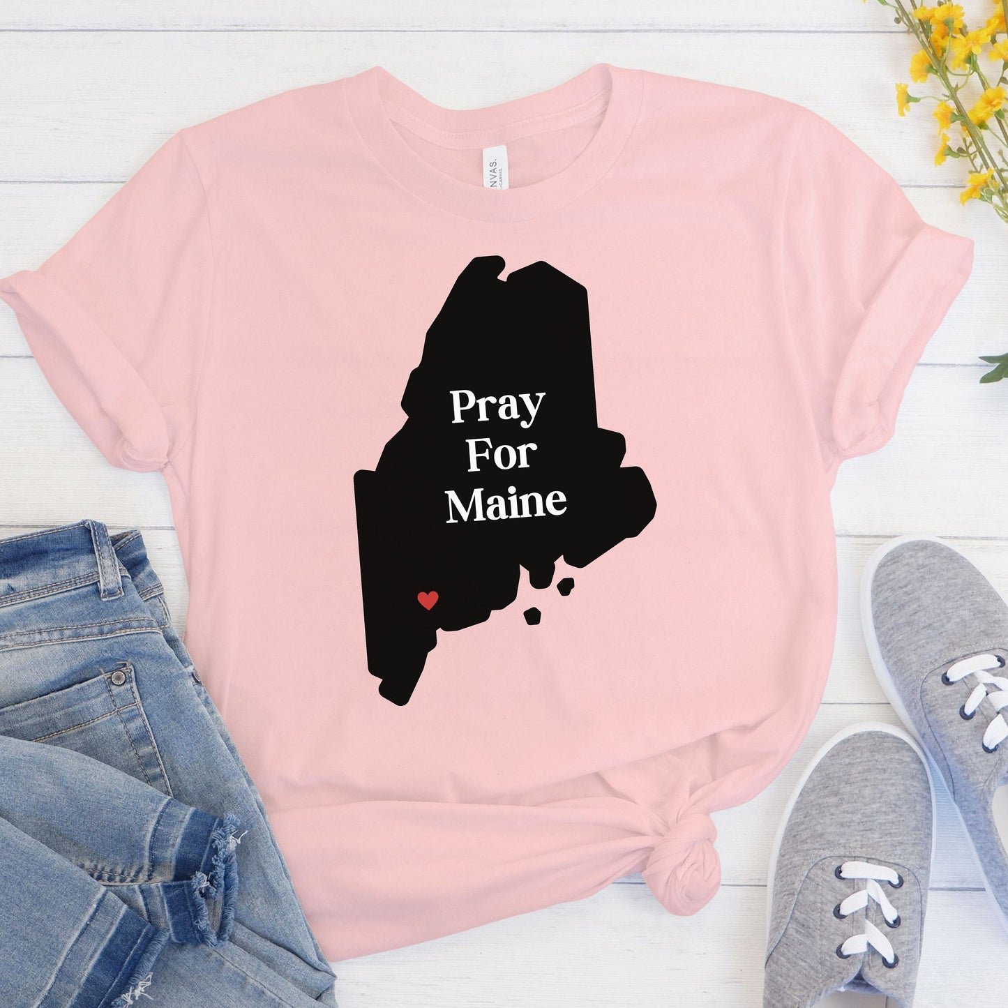 Pray for Maine Shirt, Lewiston Maine Memorial T-Shirt, Maine Support Tee, Pray for Lewiston Maine Top, Lewiston Strong, Maine Strong