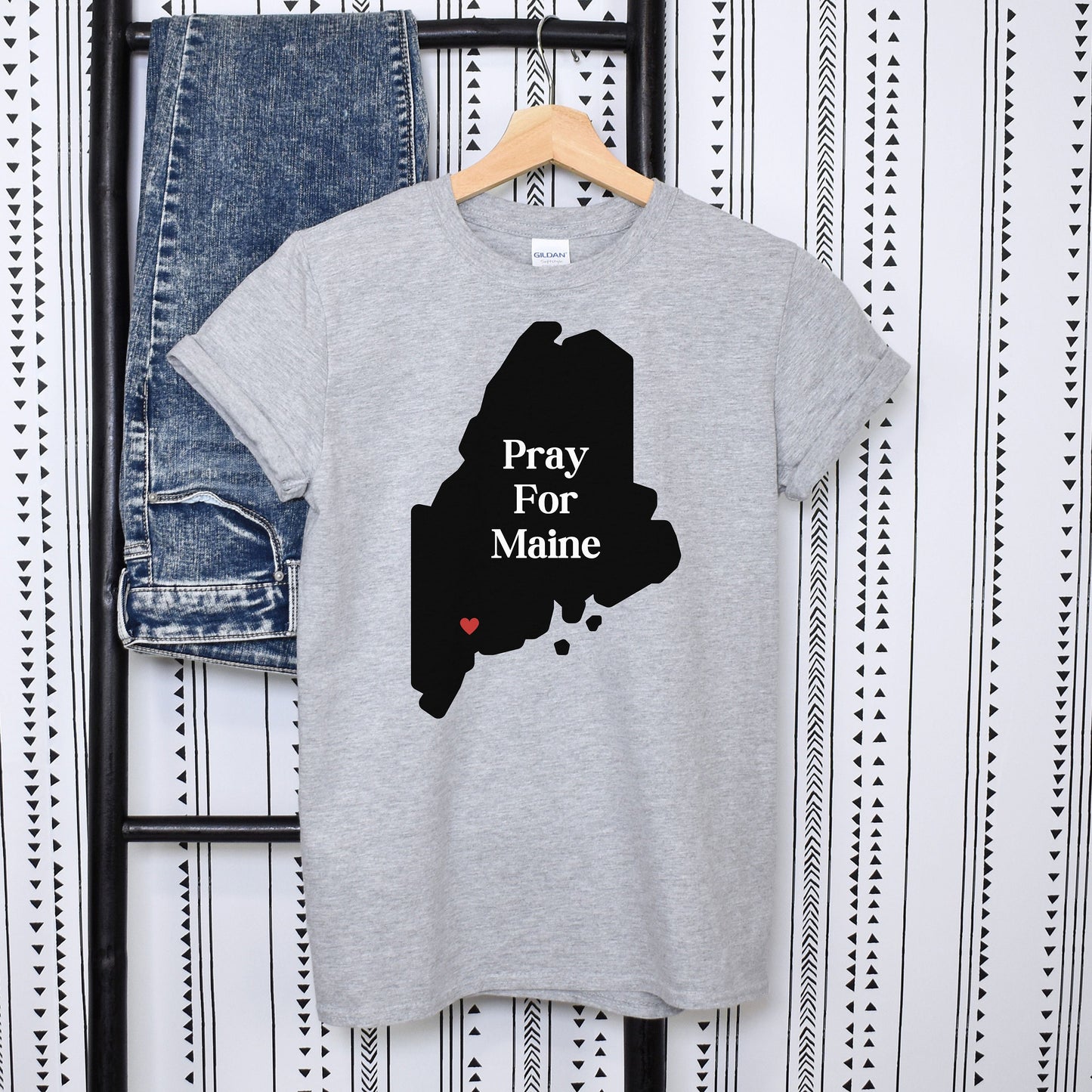 Pray for Maine Shirt, Lewiston Maine Memorial T-Shirt, Maine Support Tee, Pray for Lewiston Maine Top, Lewiston Strong, Maine Strong