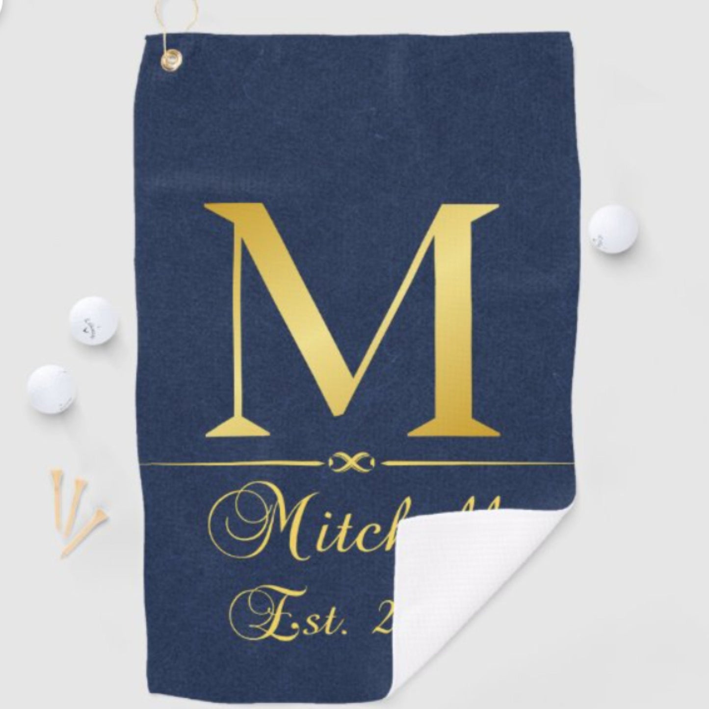 Custom Golf Towel, Golf Bag Towel, Personalized Golf Towel, Golfer Gift, Great Gift for Dad, Wedding Gift, Groomsman Gift, Golf Gift for Men