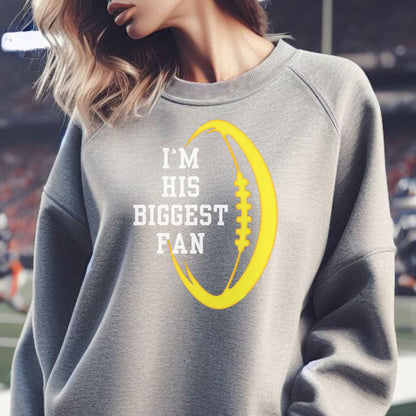 Custom Girlfriend Football Sweatshirt, Personalized Sweater for Girlfriend, Customized Football Mom, Gift for Girlfriend, Great Gift for Mom